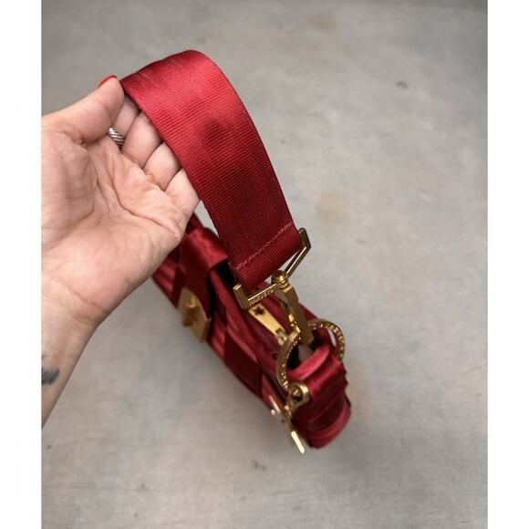 Harveys Seatbelt RARE Maroon Red Carriage Baguette Handbag - Picture 11 of 16